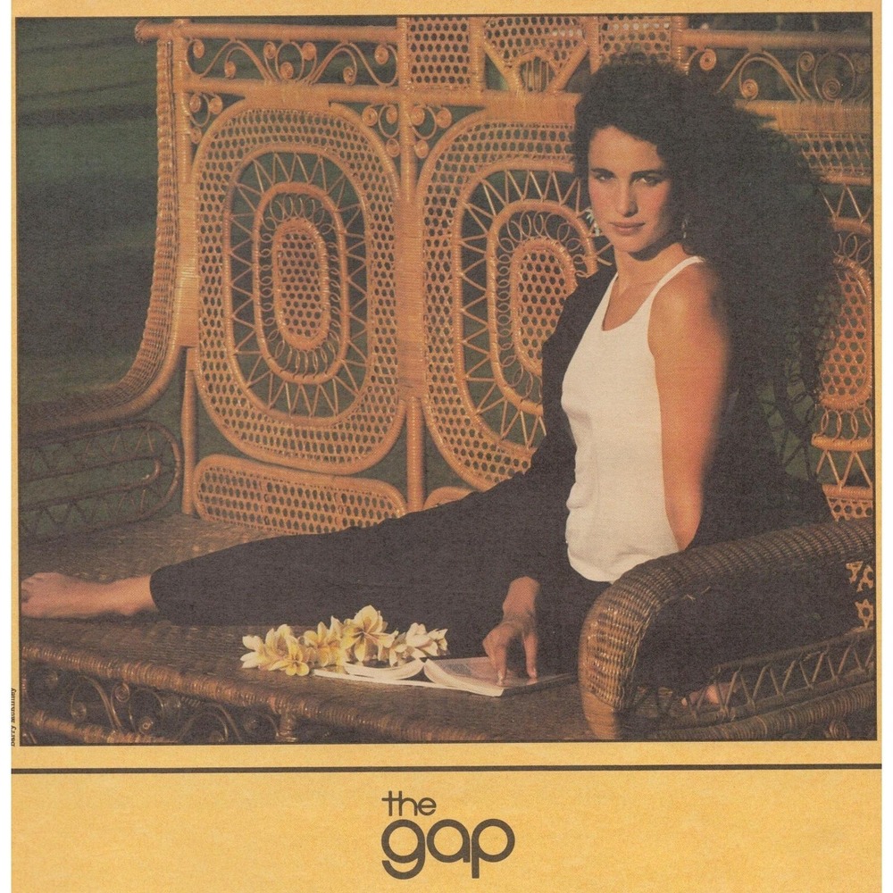 Vintage 1986 The Gap Print Ad Casual Cotton Knits 80s Fashion Decor McKinley Art